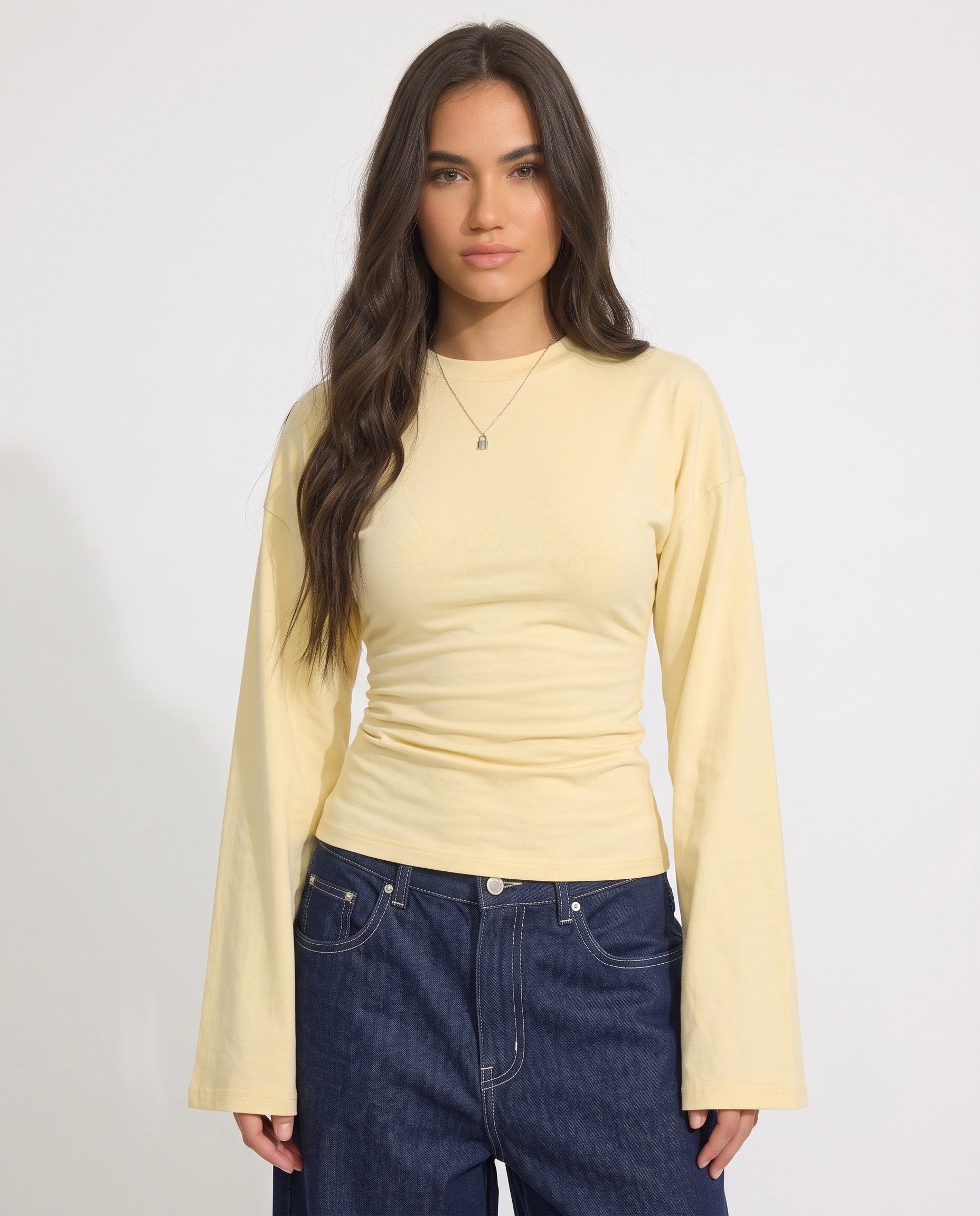 Long Sleeves Waist Tee