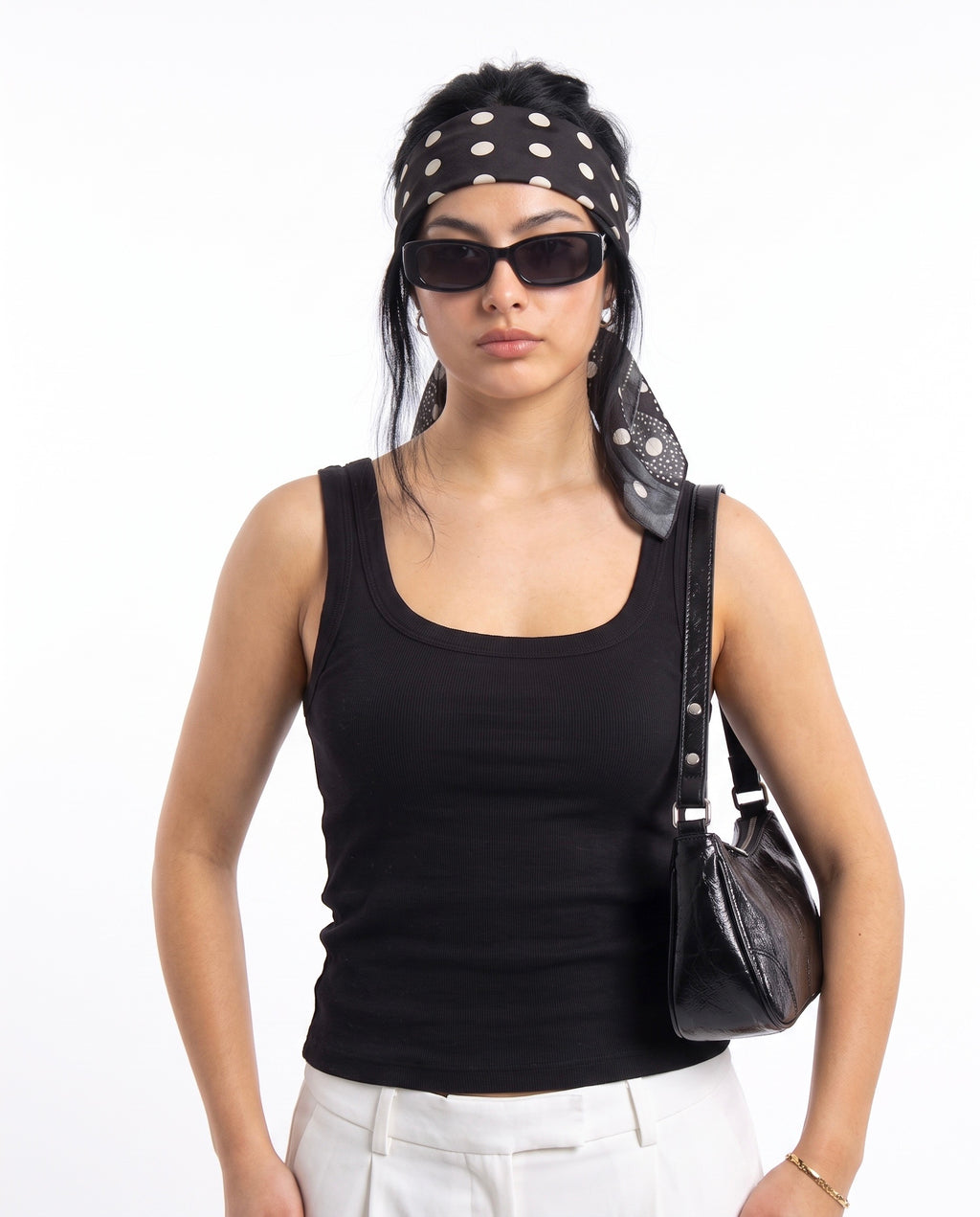 Polka Dot Satin Scarves
