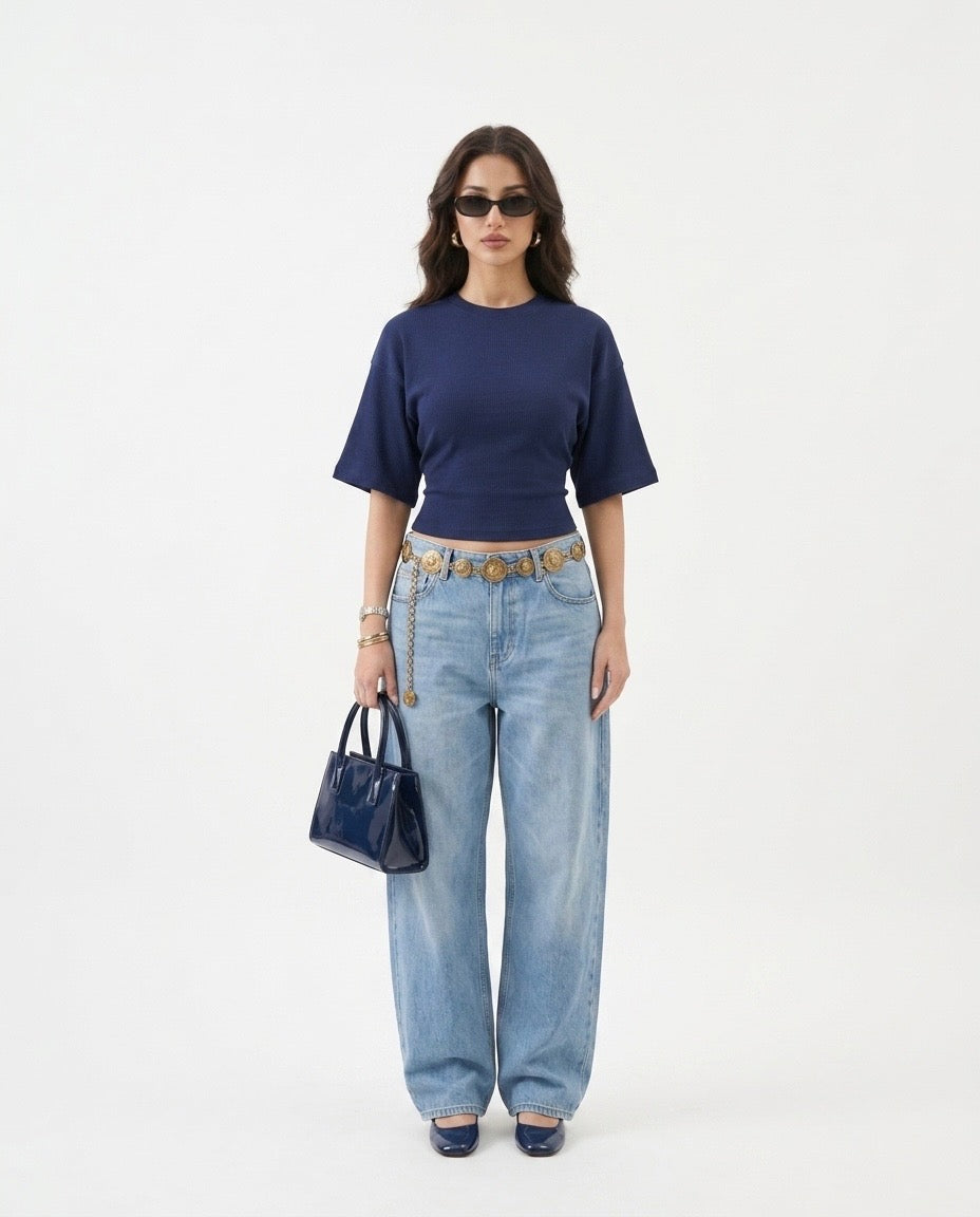 Short Sleeves Waist Tee