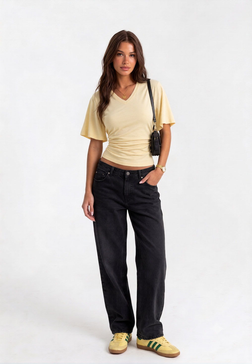 V-Neck Waist Tee