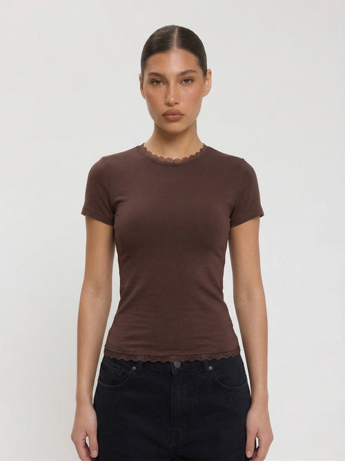 Lace Short Sleeve Tops