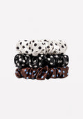 Polka Dot Satin Scrunchies Set