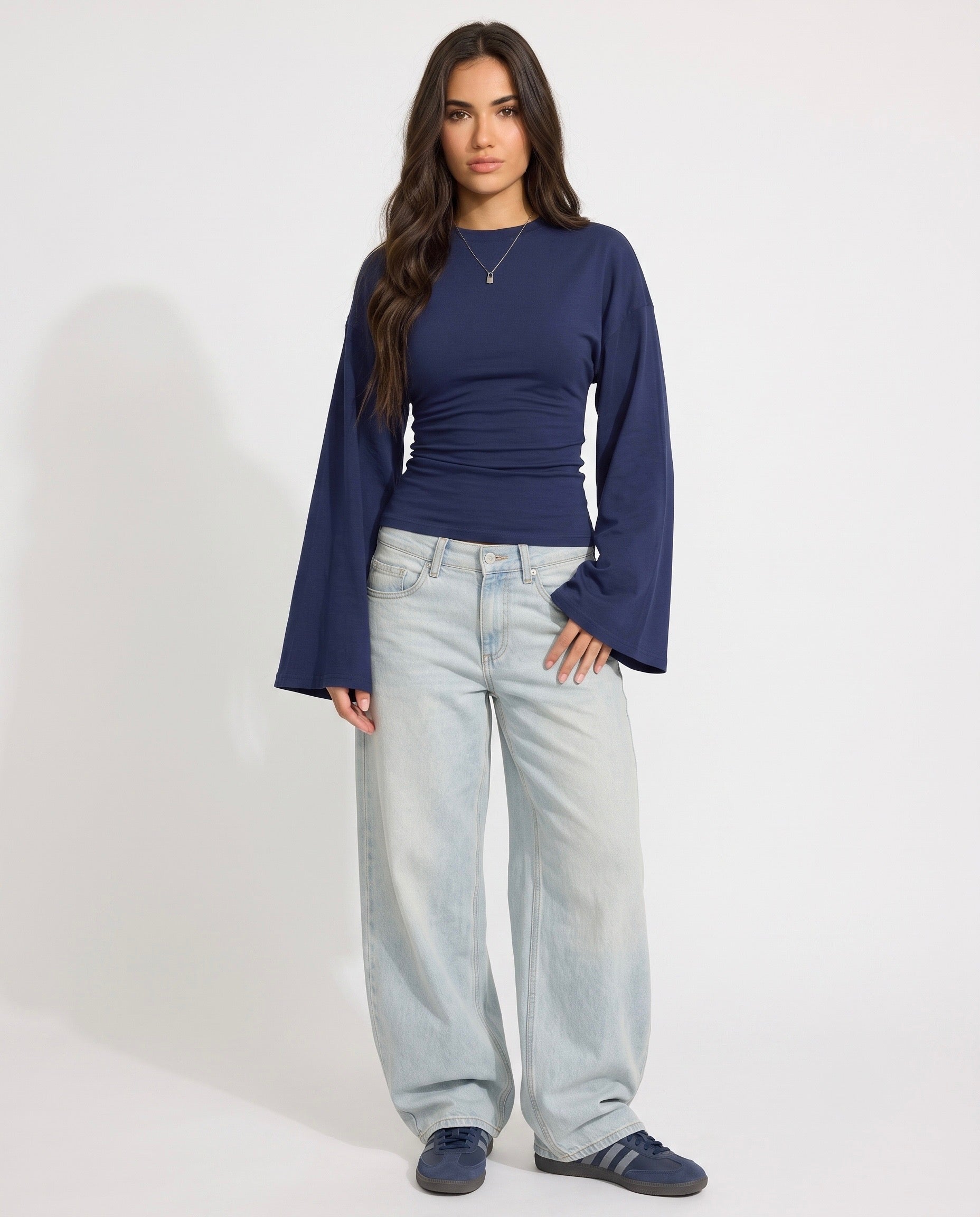 Long Sleeves Waist Tee