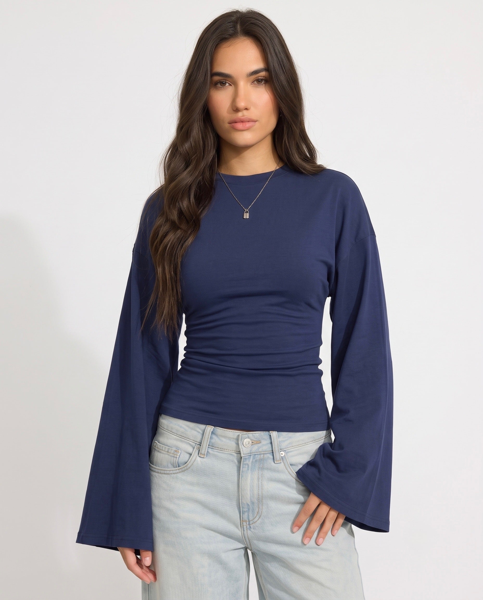 Long Sleeves Waist Tee