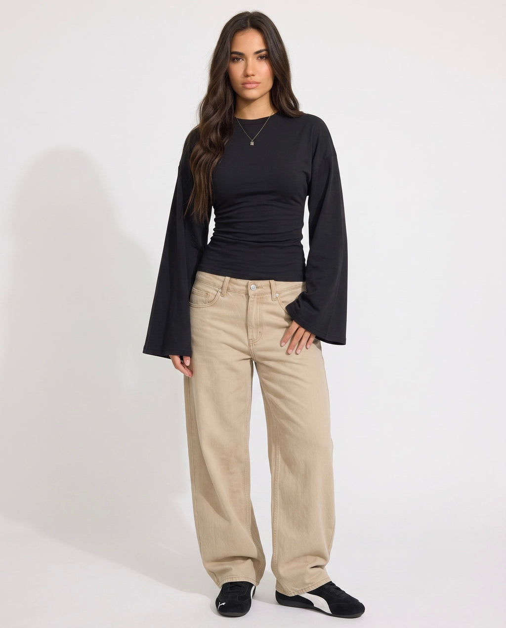 Long Sleeves Waist Tee