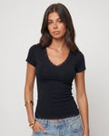 V-Neck Lace Tops